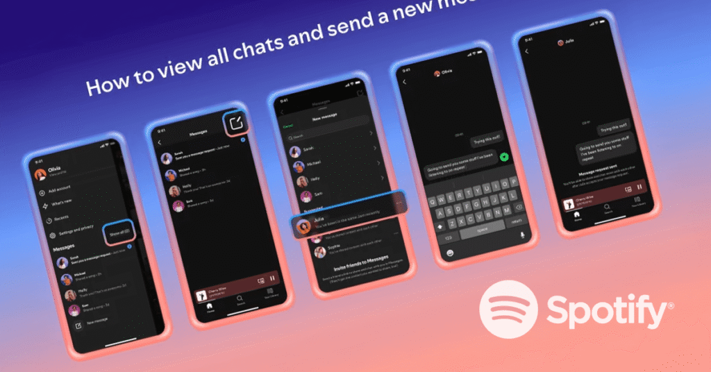 Spotify messaging feature