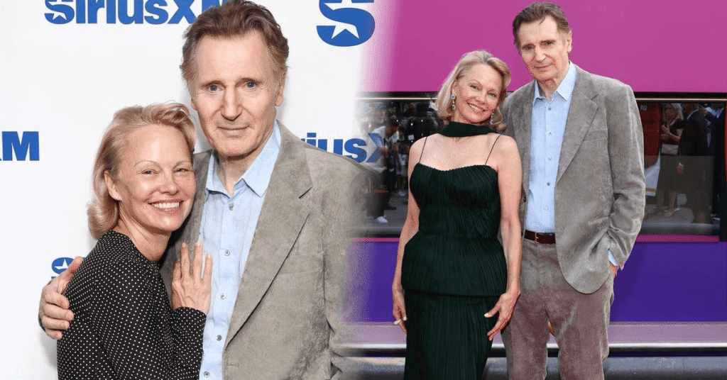 Liam Neeson and Pamela Anderson